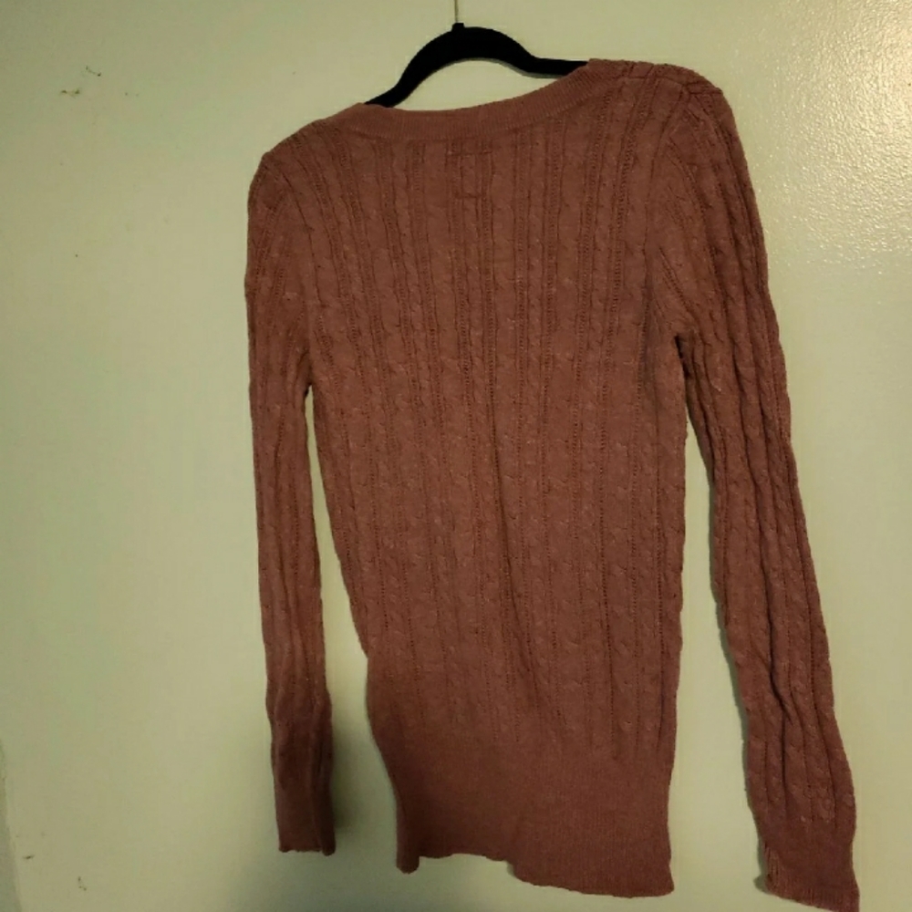 American Eagle Purple V-neck Sweater - Picture 3 of 3